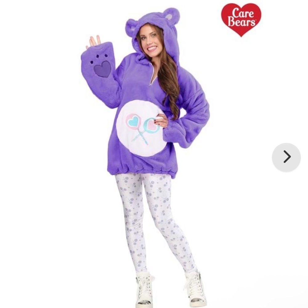 Preowned Women's Care Bears  Share Bear Hoodie Costume Sz S